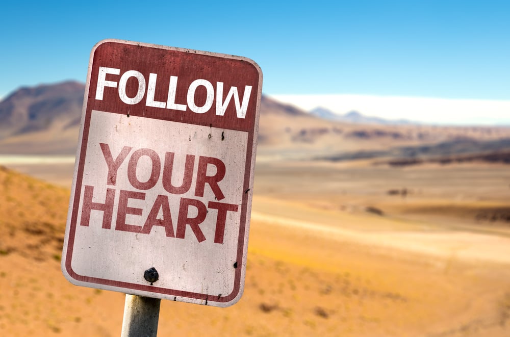 Follow Your Heart sign with a desert background-1
