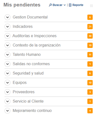 Toma de lista de pendientes