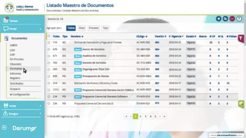 muestra software Daruma