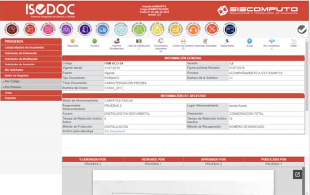 muestra software Isodoc